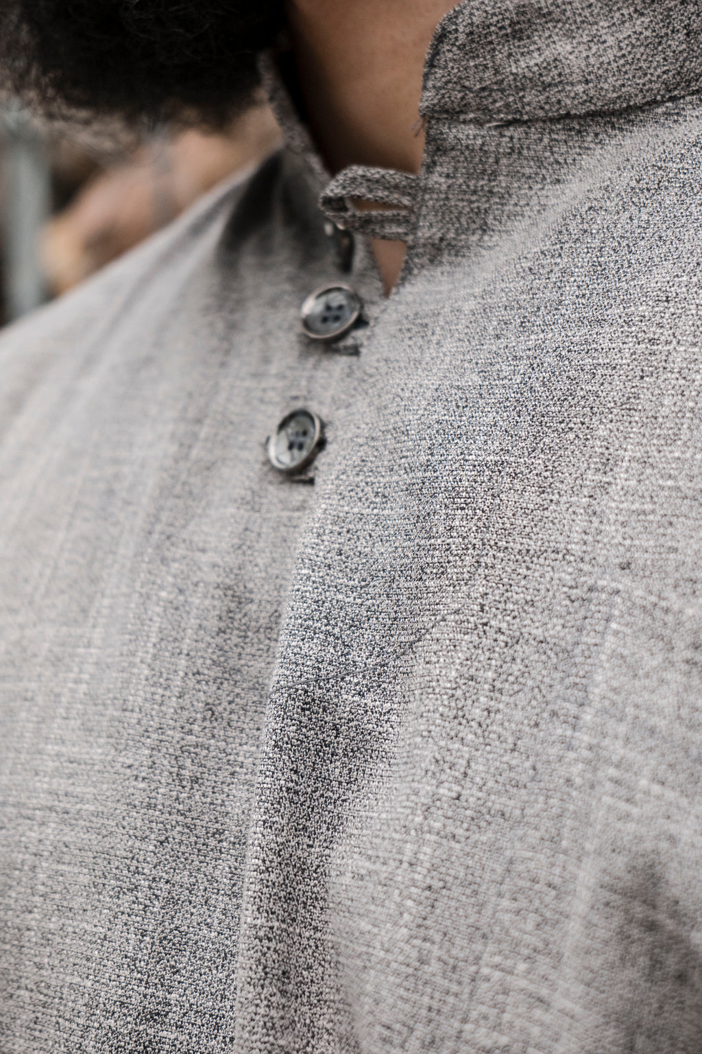 Ensemble en lin pour homme Gris – Haut fluide + pantalon large