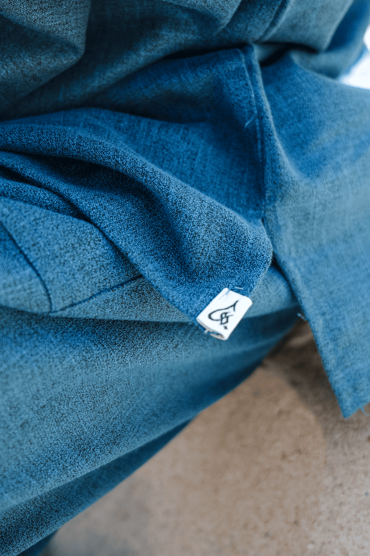 Ensemble en lin pour homme Bleu – Haut fluide + pantalon large